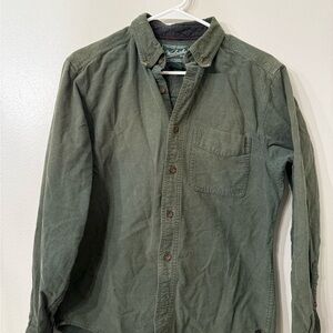 Vintage Woolrich Forest Green Casual Button-Down Shirt